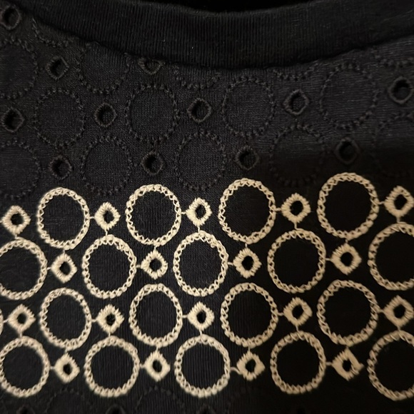 Charter Club - Navy and White eyelet Women's Top - Picture 2 of 6